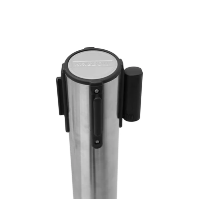Gambar Krisbow Tiang Antrian Stackable Thin Base Dengan Tali - Silver/Merah