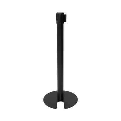 Gambar Krisbow Tiang Antrian Stackable Thin Base Dengan Tali - Hitam/Merah