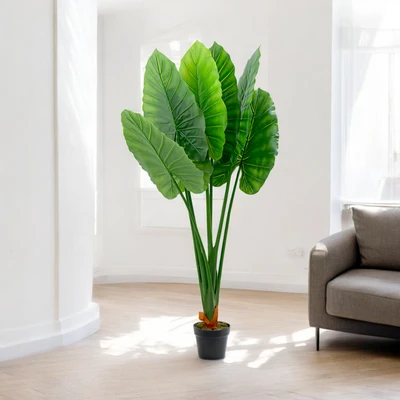 Gambar Informa Tanaman Artifisial Big Taro Dengan Pot 140x140x150 cm - Hijau