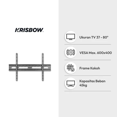 Gambar Krisbow Bracket TV Fixed 37-80 Inch - Hitam