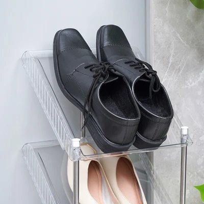 Gambar Stora Rak Sepatu 4 Tingkat Tilt Transparan