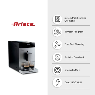 Gambar Ariete Diadema Coffee Maker Otomatis Bean To Cup - Silver