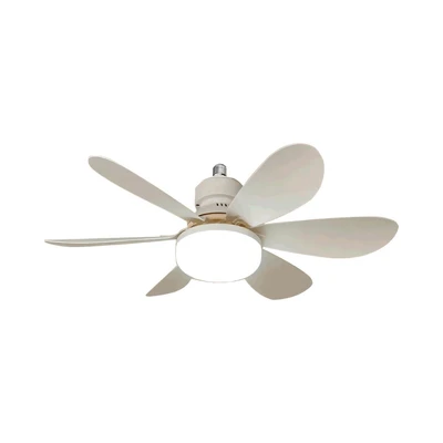 Gambar Krisbow Bohlam LED Dengan Kipas & Remote 30 Watt 3200 Lumen Cool Daylight E27 - Putih