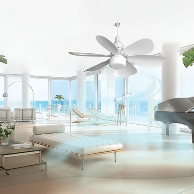 Gambar Krisbow Bohlam LED Dengan Kipas & Remote 30 Watt 3200 Lumen Cool Daylight E27 - Putih