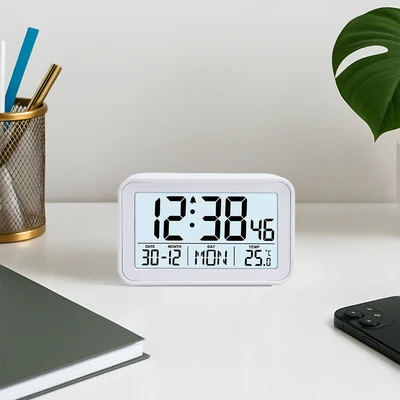 Gambar Forhom Jam Weker Lcd Digital Mini - Putih