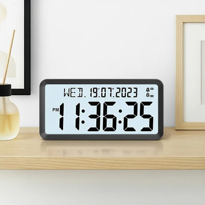 Gambar Forhom Jam Weker Lcd Digital - Hitam
