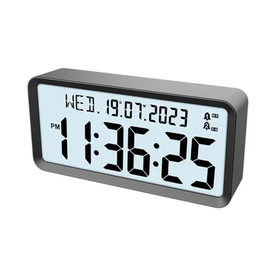 Gambar Forhom Jam Weker Lcd Digital - Hitam