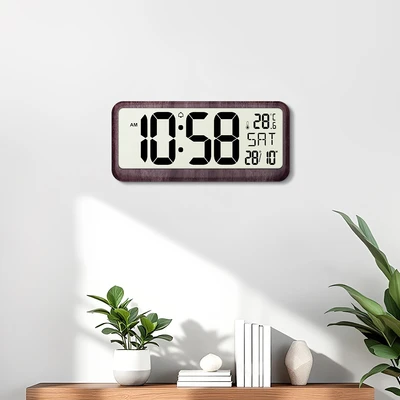 Gambar Forhom Jam Dinding Lcd Digital - Cokelat