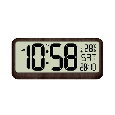 Gambar Forhom Jam Dinding Lcd Digital - Cokelat
