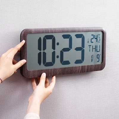 Gambar Forhom Jam Dinding Lcd Digital - Cokelat