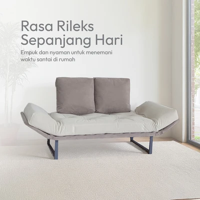 Gambar Informa Danzel Sofa Bed Fabric - Cokelat