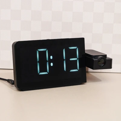 Gambar Forhom Jam Meja LED Digital Proyektor  - Putih