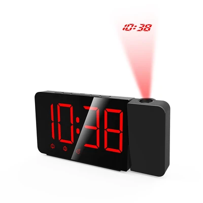 Gambar Forhom Jam Meja LED Digital Proyektor - Merah