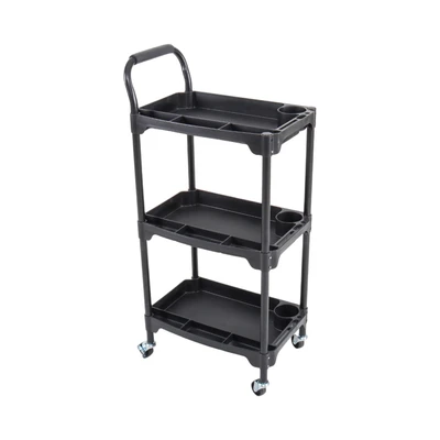 Gambar Maxbuilt Troli Perkakas 3 Tingkat - Hitam
