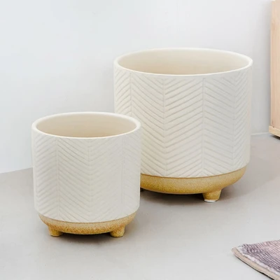 Gambar Informa Pot Tanaman Wood 18 cm - Putih