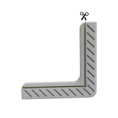 Gambar Kindla Pelindung Sudut Meja 6.5x6.5x1 cm Set 4 pcs - Abu-Abu
