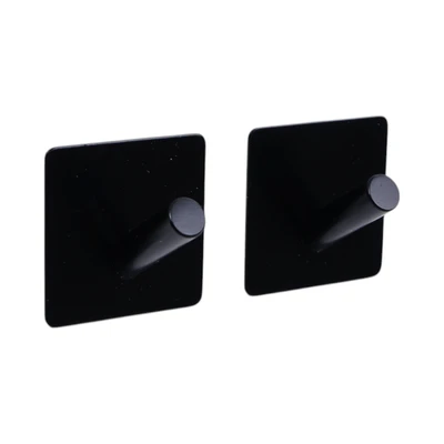 Gambar Stora Gantungan Dinding Square Stainless Steel Set 2 pcs - Hitam