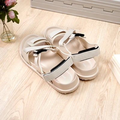 Gambar Ataru Ukuran 44/45 Sandal Pria Buckle Strap - Krem