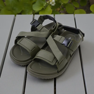 Gambar Ataru Ukuran 42/43 Sandal Pria Buckle Strap - Hijau