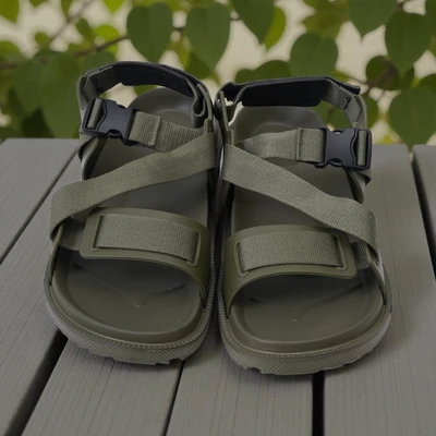 Gambar Ataru Ukuran 42/43 Sandal Pria Buckle Strap - Hijau