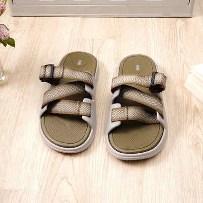 Gambar Ataru Ukuran 42 Sandal Pria Triple Strap - Khaki