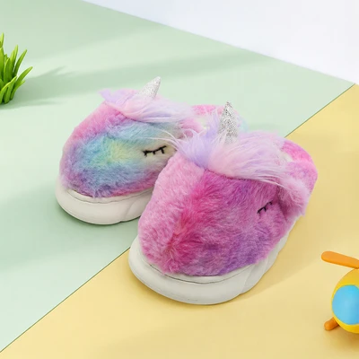 Gambar Ataru Sandal Rumah Unicorn Rainbow Ukuran 36/37 - Mix