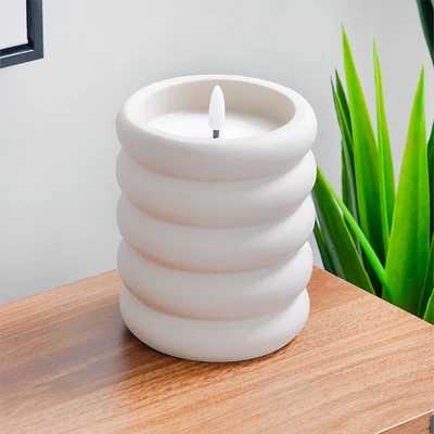 Gambar Informa Orion Lilin Flameless 11x13 cm Set 2 pcs - Krem
