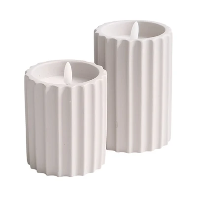 Gambar Informa Rigel Lilin Flameless 8.5x10 cm Set 2 pcs - Krem
