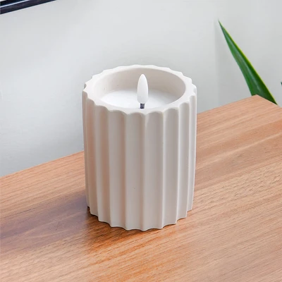 Gambar Informa Rigel Lilin Flameless 8.5x10 cm Set 2 pcs - Krem