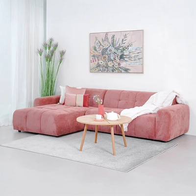 Gambar Nordia Columbia Sofa Sectional L Fabric Caso - Merah Terracotta