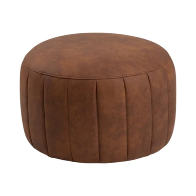 Gambar Nordia Doria Bangku Ottoman Fabric - Cokelat Preson Camel