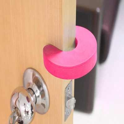 Gambar Kindla Pengaman Pintu Finger PInch 9.4x9.4x1.8 cm Set 2 pcs - Pink /Biru