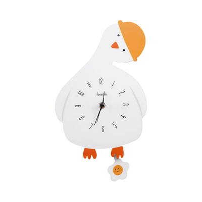 Gambar Forhom Jam Dinding Anak Duck - Putih
