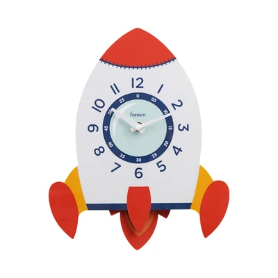 Gambar Forhom Jam Dinding Anak Rocket - Mix