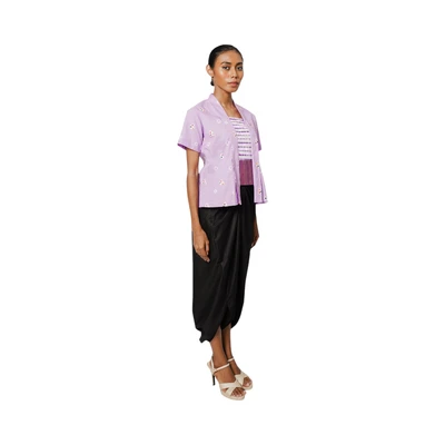Gambar Pendopo Ukuran S Kebaya Wanita Jumputan - Ungu Lilac