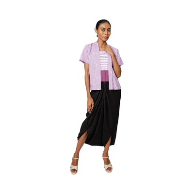 Gambar Pendopo Ukuran M Kebaya Wanita Jumputan - Ungu Lilac