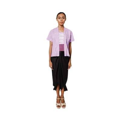 Gambar Pendopo Ukuran L Kebaya Wanita Jumputan - Ungu Lilac