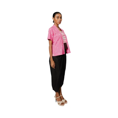 Gambar Pendopo Ukuran L Kebaya Wanita Jumputan - Pink Muda