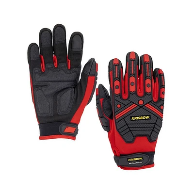 Gambar Krisbow Ukuran L Sarung Tangan Pengaman Impact Mekanis Srsg517 - Hitam/Merah