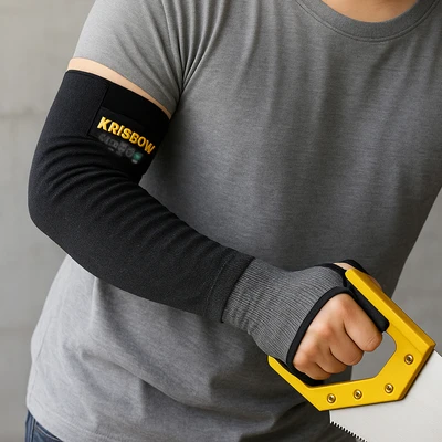 Gambar Krisbow Sarung Lengan Pengaman A4 Srss100 - Hitam