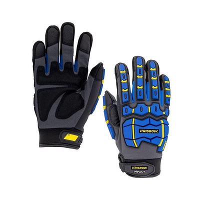 Gambar Krisbow Ukuran L Sarung Tangan Pengaman Impact Mekanis Srsg519 - Hitam/Biru