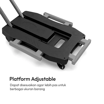 Gambar Maxbuilt Troli Barang Lipat Extendable 80 kg - Hitam