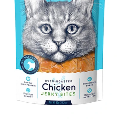 Gambar Wanpy Camilan Kucing Chicken Jerky Bites 80 gr