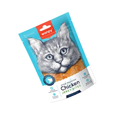 Gambar Wanpy Camilan Kucing Chicken Jerky Bites 80 gr