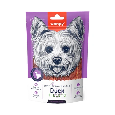 Gambar Wanpy Camilan Anjing Soft Duck Fillets 100 gr