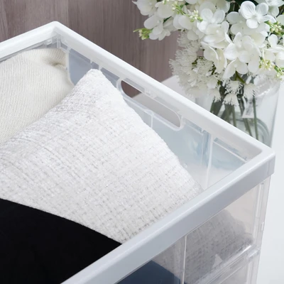 Gambar Stora Kotak Penyimpanan Collapsible 49.5x36x26.5 cm Transparan