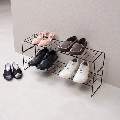 Gambar Stora Rak Sepatu Twin 2 Tingkat - Hitam