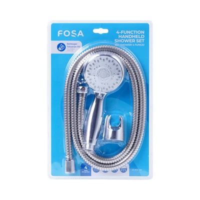 Gambar Fosa Set Shower Mandi 4 Pancuran Abs Chrome - Silver