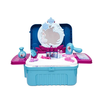 Gambar Pretty Missy Playset 3 In 1 Dressing Trolley Case Frozen Ii - Biru