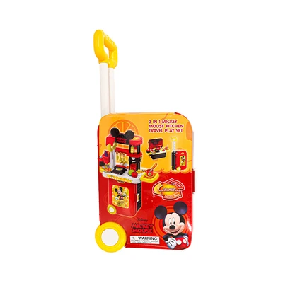 Gambar Pretty Missy Playset 3 In 1 Kitchen Set Trolley Case Mickey - Merah